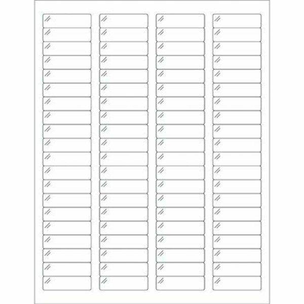 Bsc Preferred 1 3/4 x-1/2'' Crystal Clear Rectangle Laser Labels, 8000PK S-14854